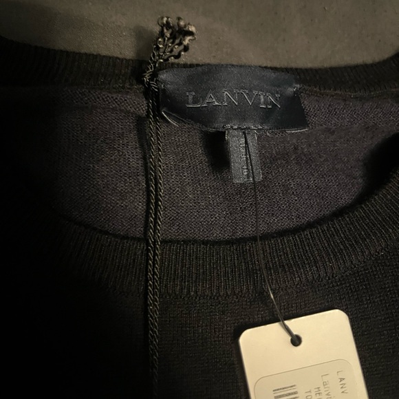 NEW Lanvin Paris soft blue and black sweater - Picture 4 of 6
